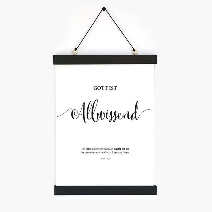Poster "Gott ist Allwissend" · Lettering · Serie Gottes Wesen