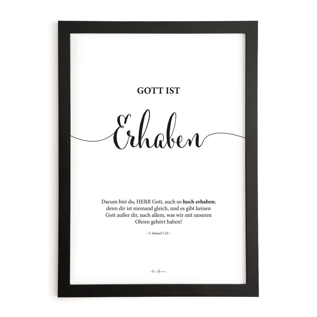 Poster "Gott ist Erhaben" · Lettering · Serie Gottes Wesen