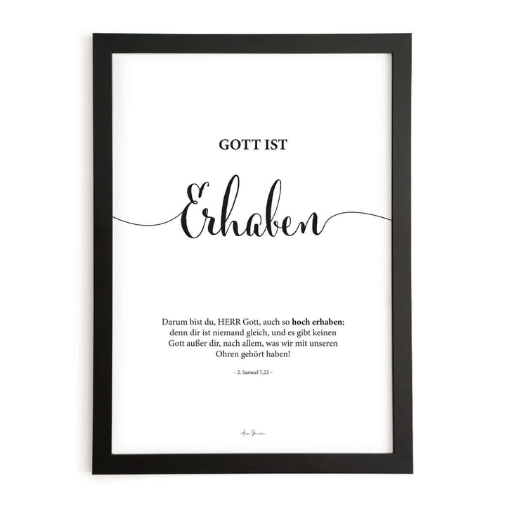 Poster "Gott ist Erhaben" · Lettering · Serie Gottes Wesen
