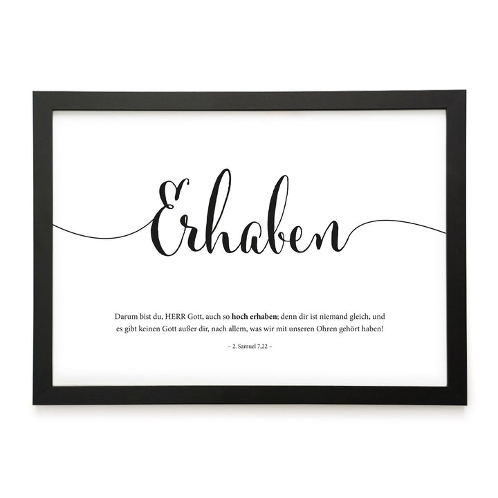 Poster "Gott ist Erhaben" · Lettering · Serie Gottes Wesen