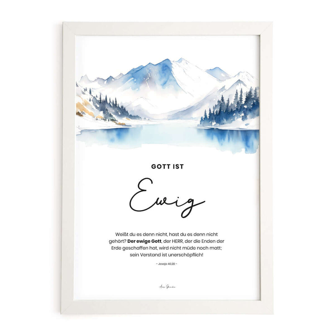 Poster "Gott ist Ewig" · Berge · Serie Gottes Wesen – Aus Gnade