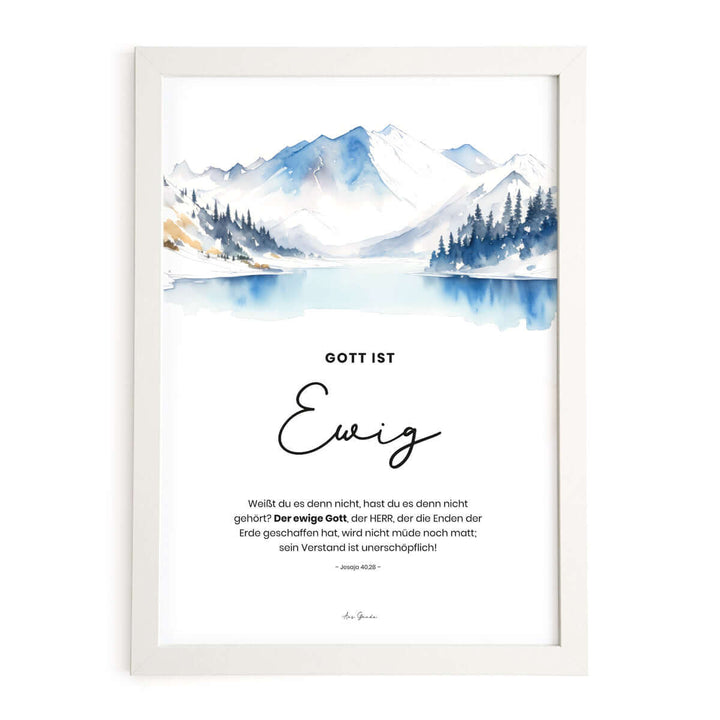Poster "Gott ist Ewig" · Berge · Serie Gottes Wesen – Aus Gnade