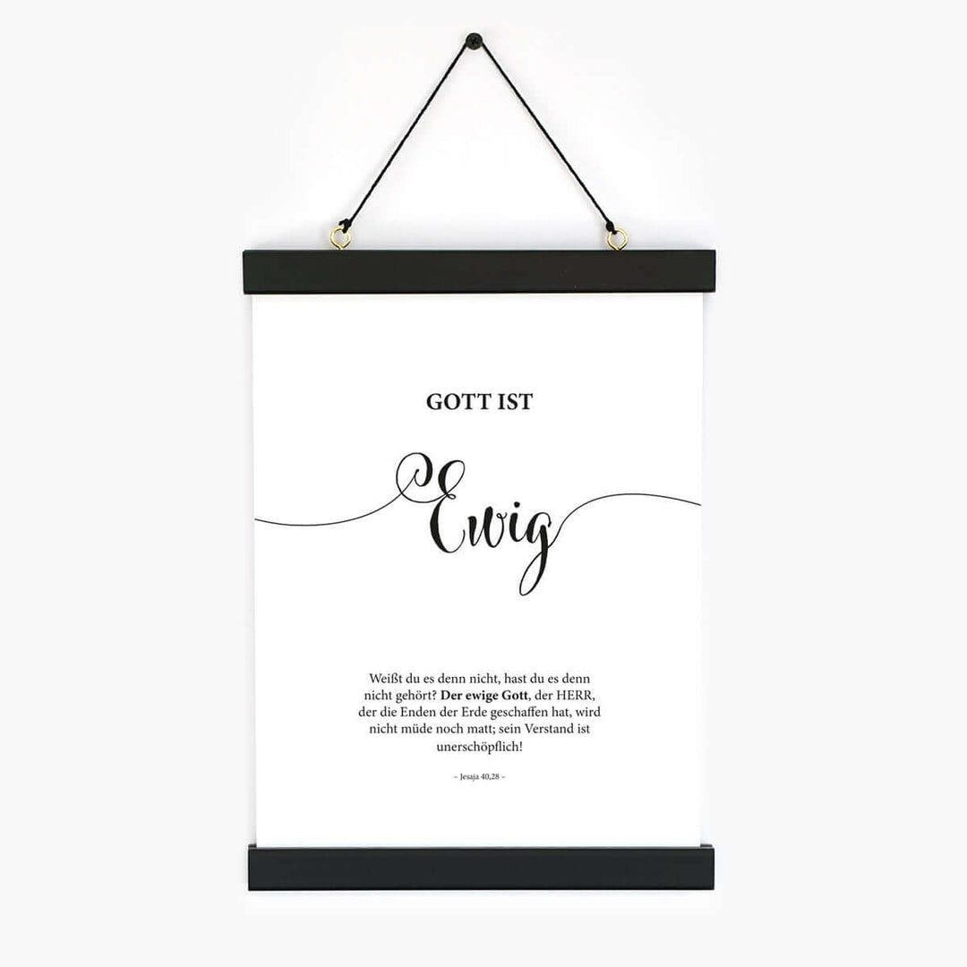 Poster "Gott ist Ewig" · Lettering · Serie Gottes Wesen – Aus Gnade