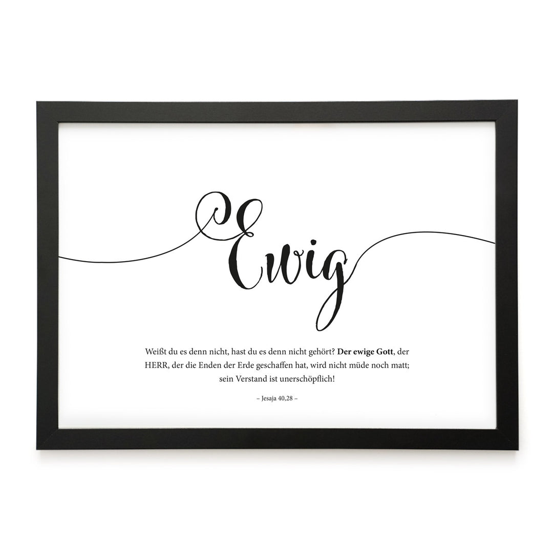 Poster "Gott ist Ewig" · Lettering · Serie Gottes Wesen