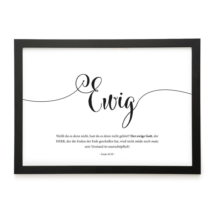 Poster "Gott ist Ewig" · Lettering · Serie Gottes Wesen