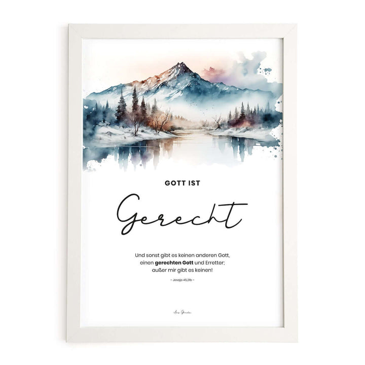 Poster "Gott ist Gerecht" · Berge · Serie Gottes Wesen