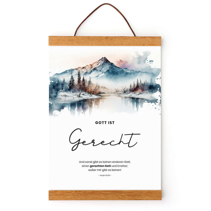 Poster "Gott ist Gerecht" · Berge · Serie Gottes Wesen