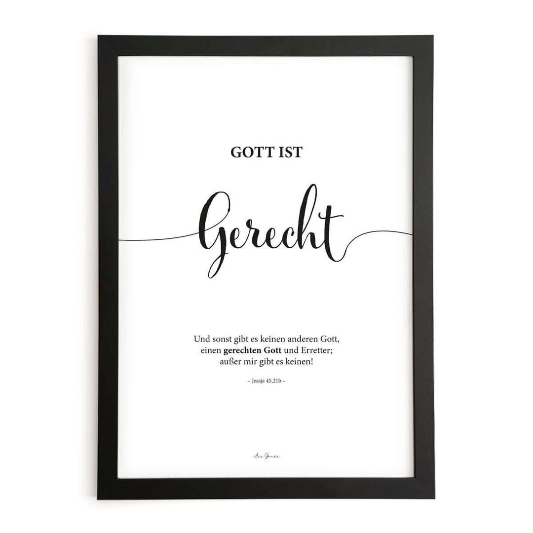 Poster "Gott ist Gerecht" · Lettering · Serie Gottes Wesen