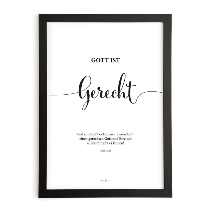 Poster "Gott ist Gerecht" · Lettering · Serie Gottes Wesen