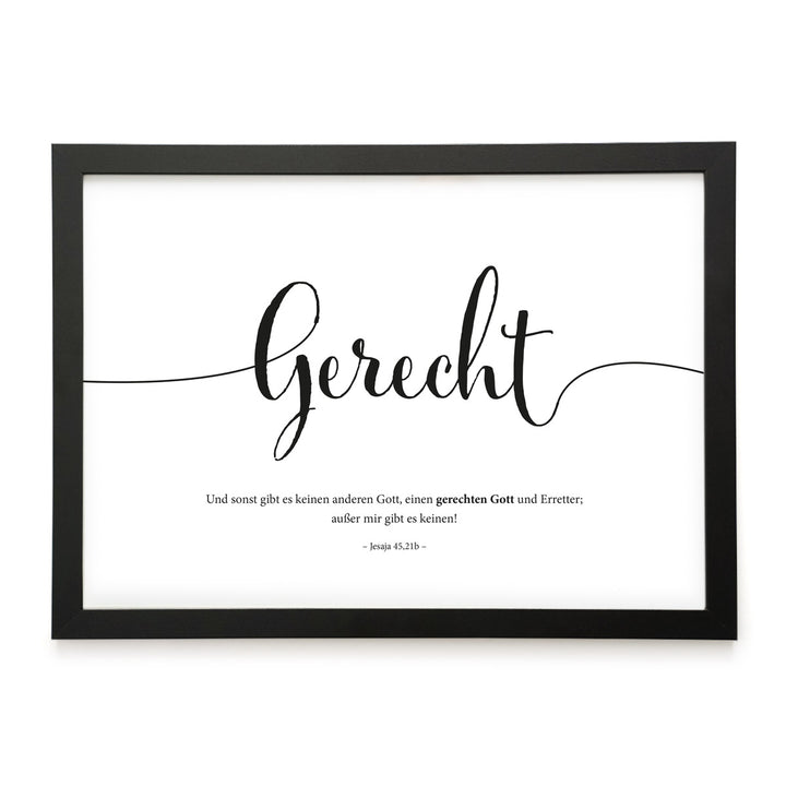 Poster "Gott ist Gerecht" · Lettering · Serie Gottes Wesen