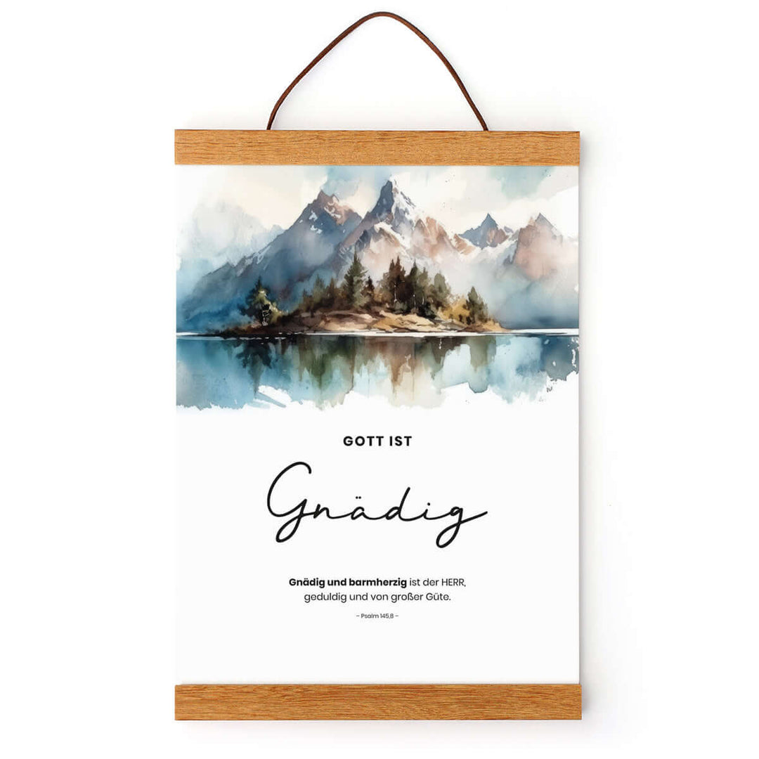 Poster "Gott ist Gnädig" · Berge · Serie Gottes Wesen