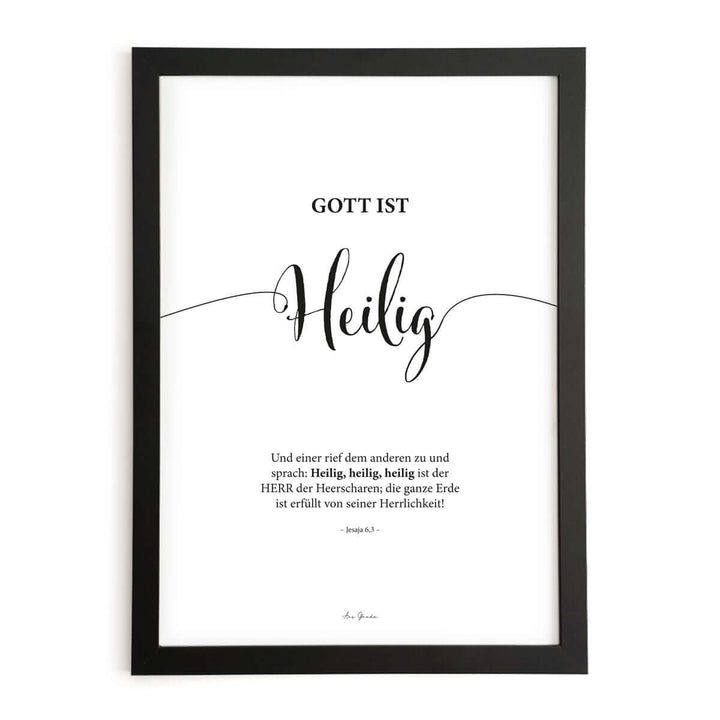 Poster "Gott ist Heilig" · Lettering · Serie Gottes Wesen