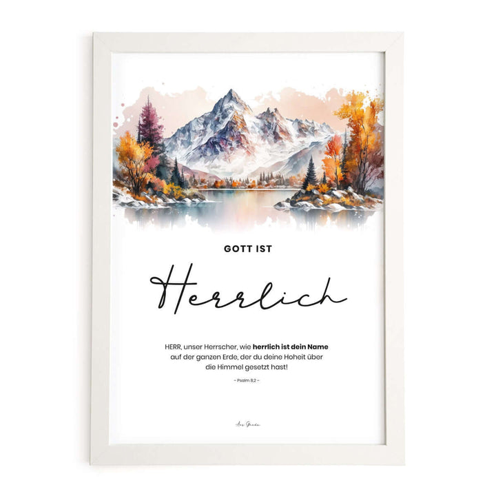 Poster "Gott ist Herrlich" · Berge · Serie Gottes Wesen