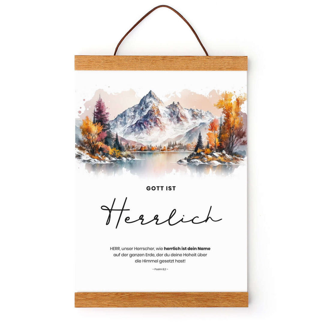 Poster "Gott ist Herrlich" · Berge · Serie Gottes Wesen