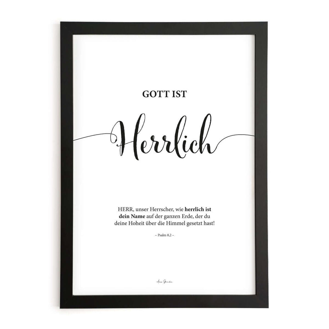 Poster "Gott ist Herrlich" · Lettering · Serie Gottes Wesen