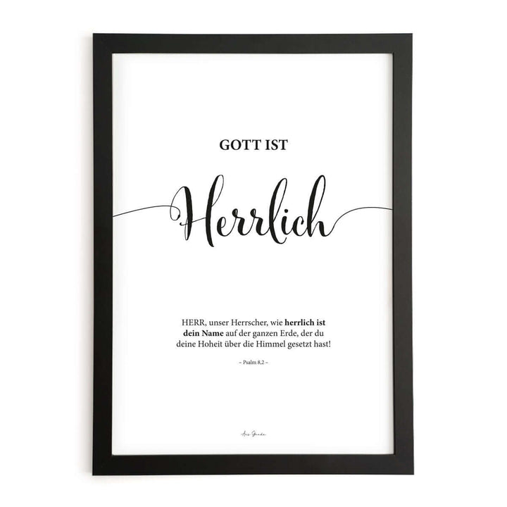 Poster "Gott ist Herrlich" · Lettering · Serie Gottes Wesen