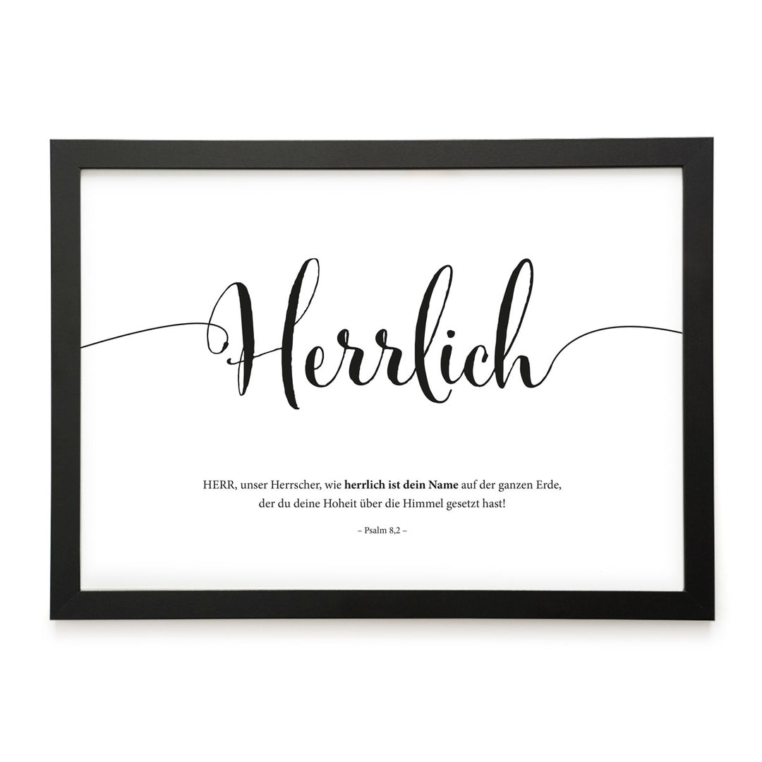 Poster "Gott ist Herrlich" · Lettering · Serie Gottes Wesen
