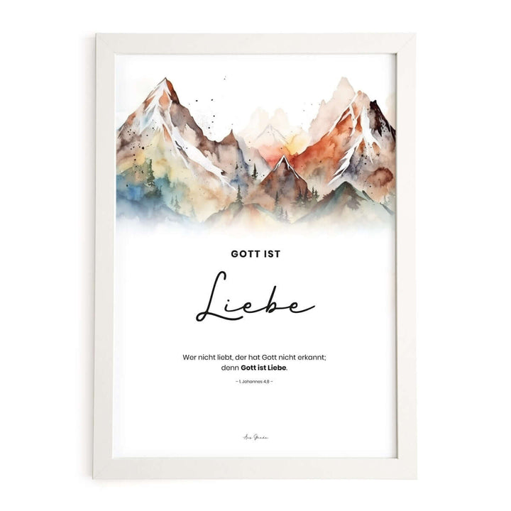 Poster "Gott ist Liebe" · Berge · Serie Gottes Wesen