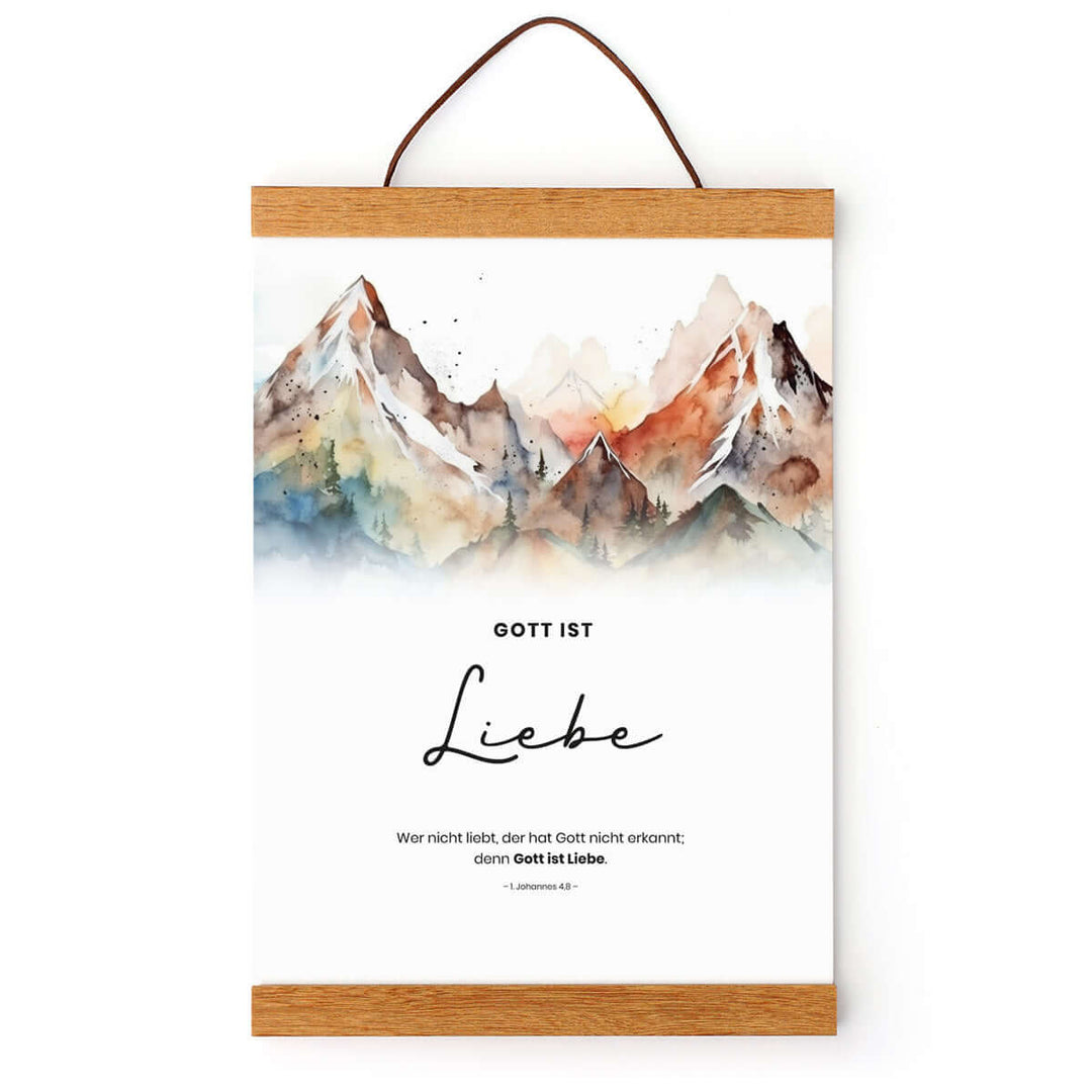 Poster "Gott ist Liebe" · Berge · Serie Gottes Wesen