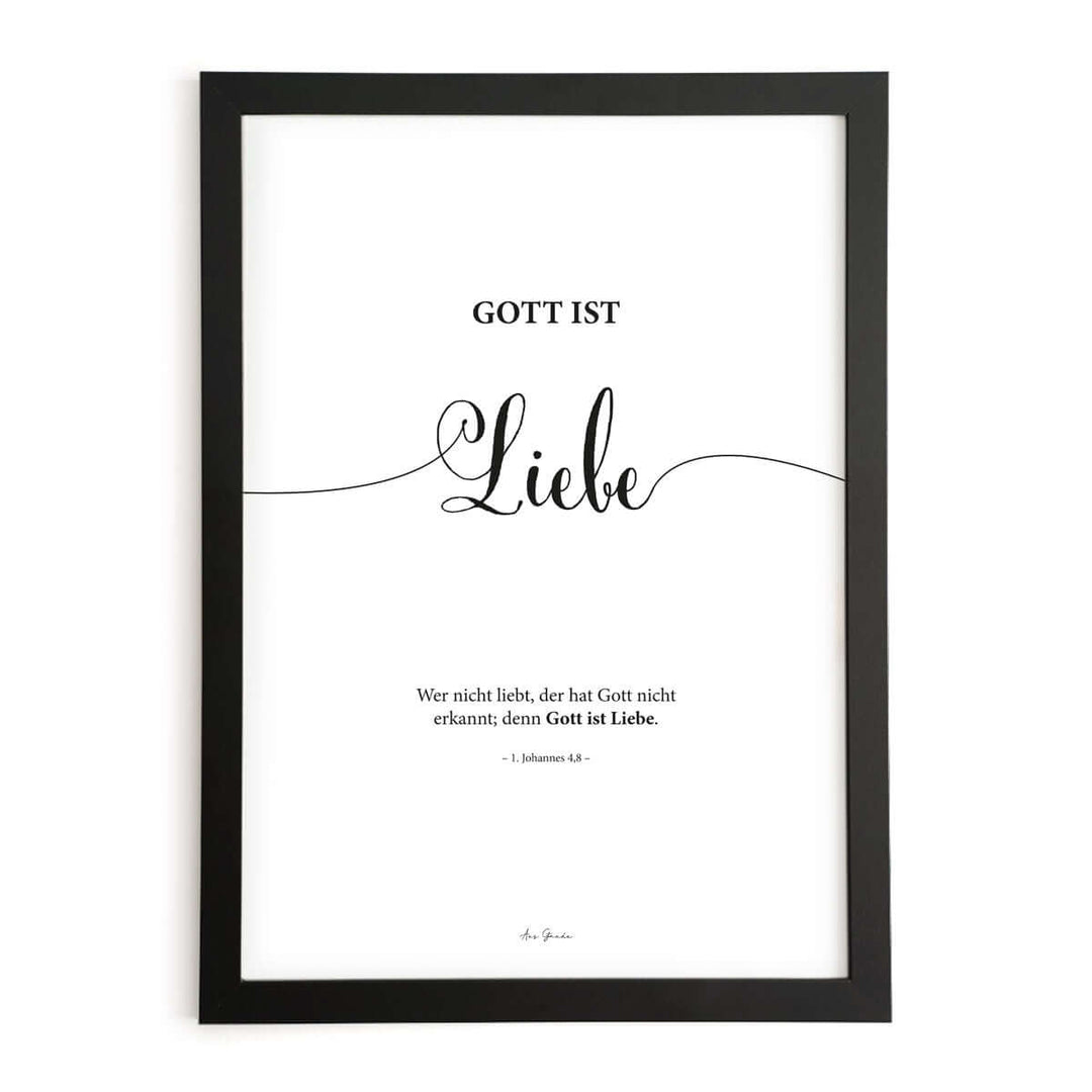 Poster "Gott ist Liebe" · Lettering · Serie Gottes Wesen