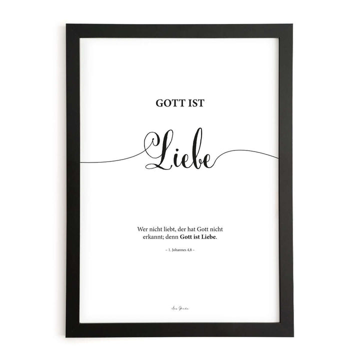 Poster "Gott ist Liebe" · Lettering · Serie Gottes Wesen