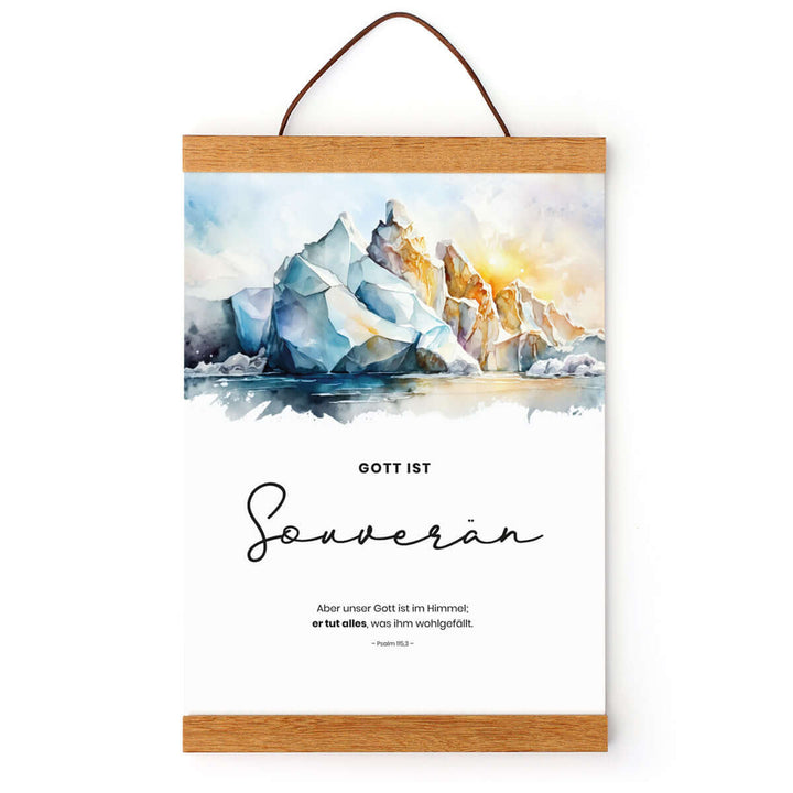 Poster "Gott ist Souverän" · Berge · Serie Gottes Wesen – Aus Gnade