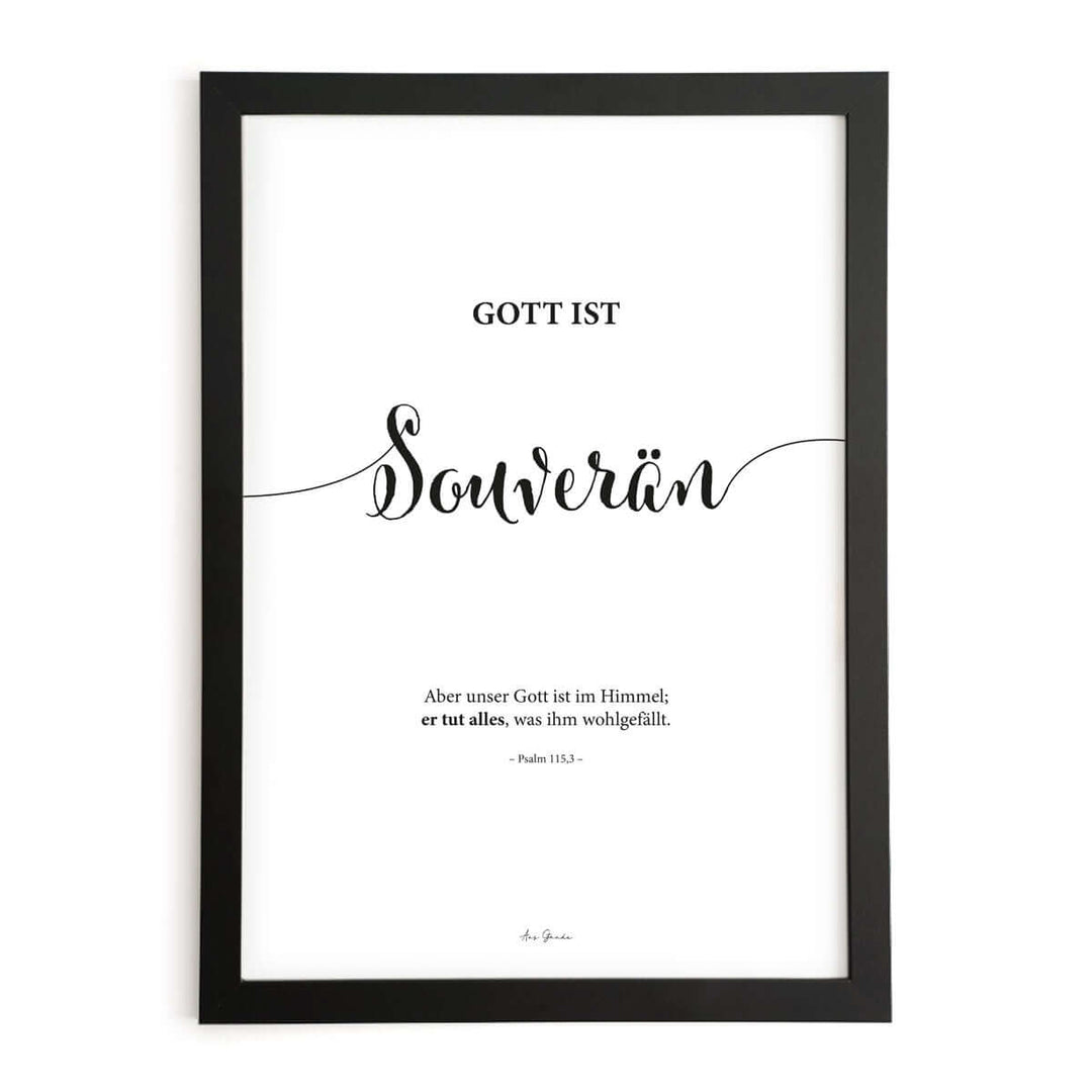 Poster "Gott ist Souverän" · Lettering · Serie Gottes Wesen – Aus Gnade
