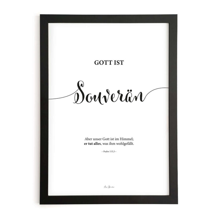 Poster "Gott ist Souverän" · Lettering · Serie Gottes Wesen – Aus Gnade