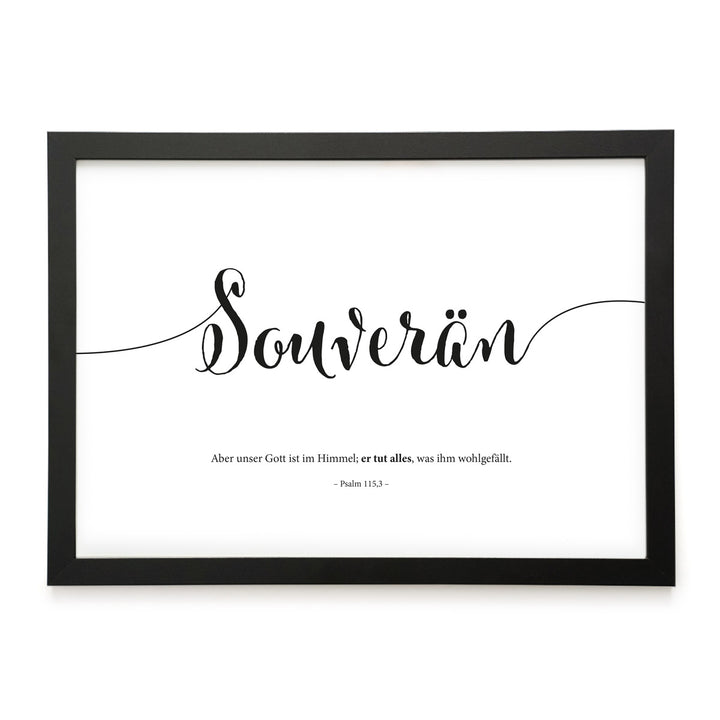 Poster "Gott ist Souverän" · Lettering · Serie Gottes Wesen