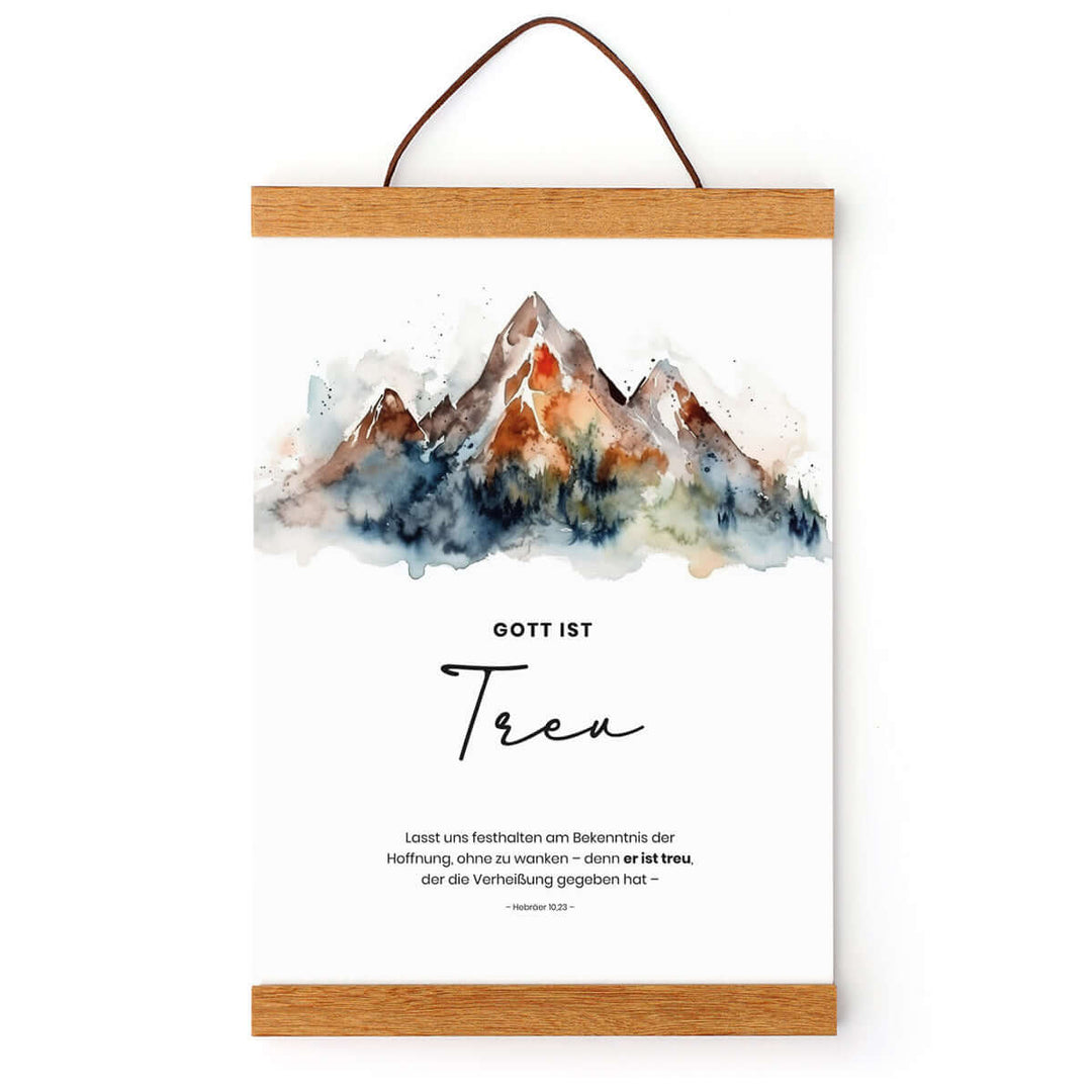 Poster "Gott ist Treu" · Berge · Serie Gottes Wesen