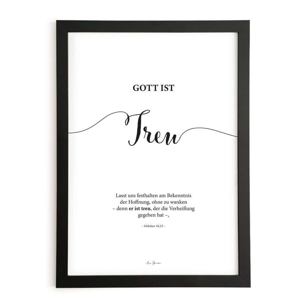 Poster "Gott ist Treu" · Lettering · Serie Gottes Wesen