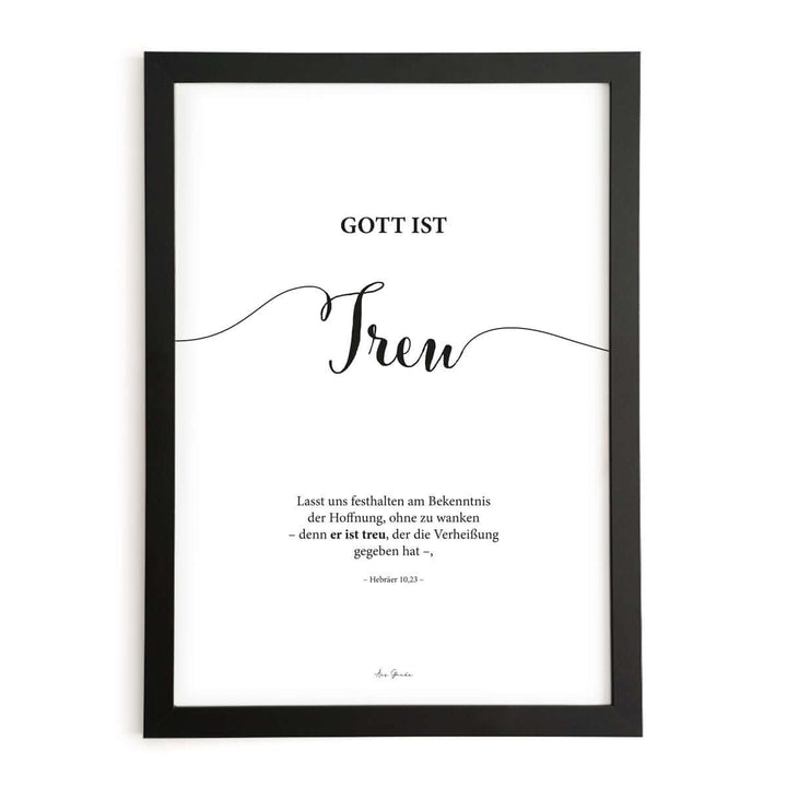 Poster "Gott ist Treu" · Lettering · Serie Gottes Wesen