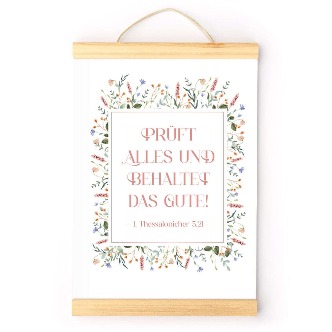 Poster "Jahreslosung 2025" · Wildblumen · Bibelvers