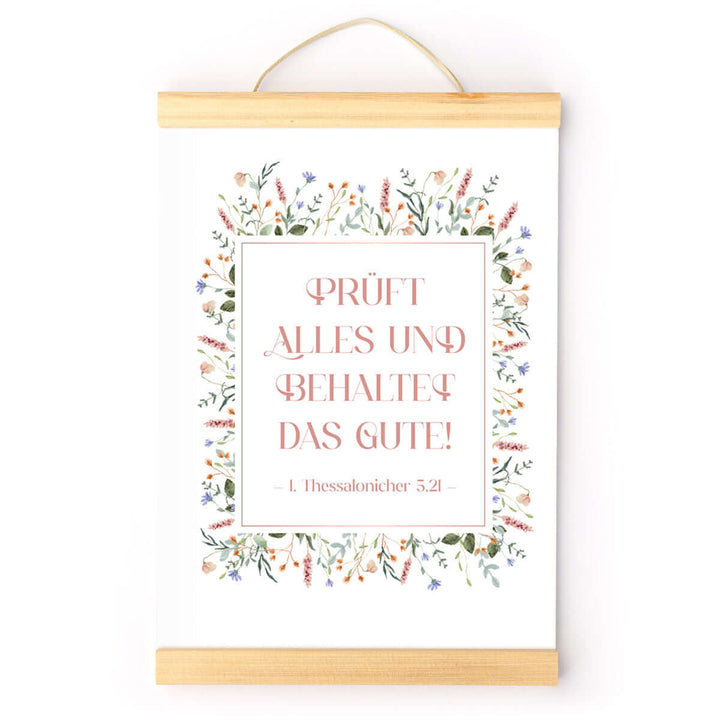 Poster "Jahreslosung 2025" · Wildblumen · Bibelvers