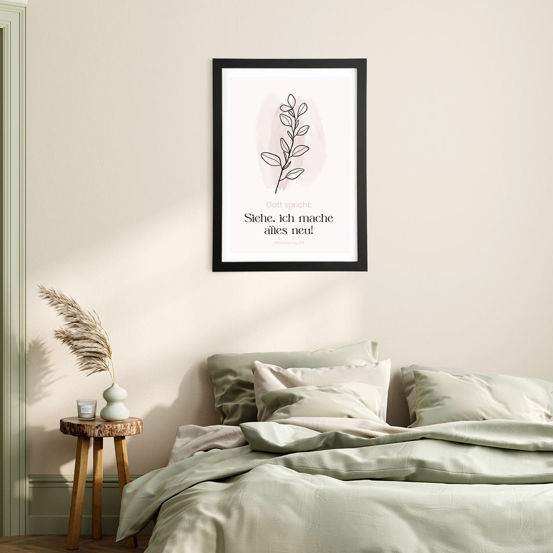 Poster "Jahreslosung 2026" · Pflanzen modern · Bibelvers