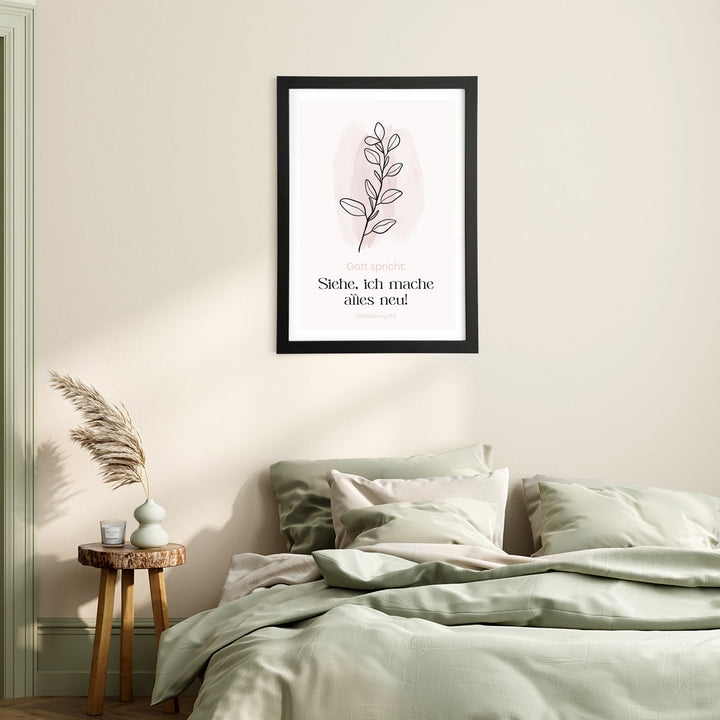 Poster "Jahreslosung 2026" · Pflanzen modern · Bibelvers