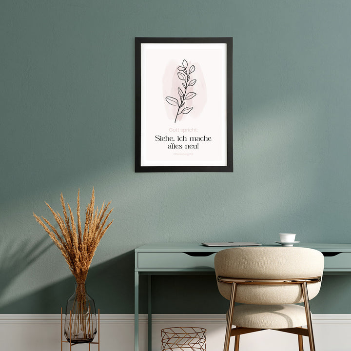 Poster "Jahreslosung 2026" · Pflanzen modern · Bibelvers