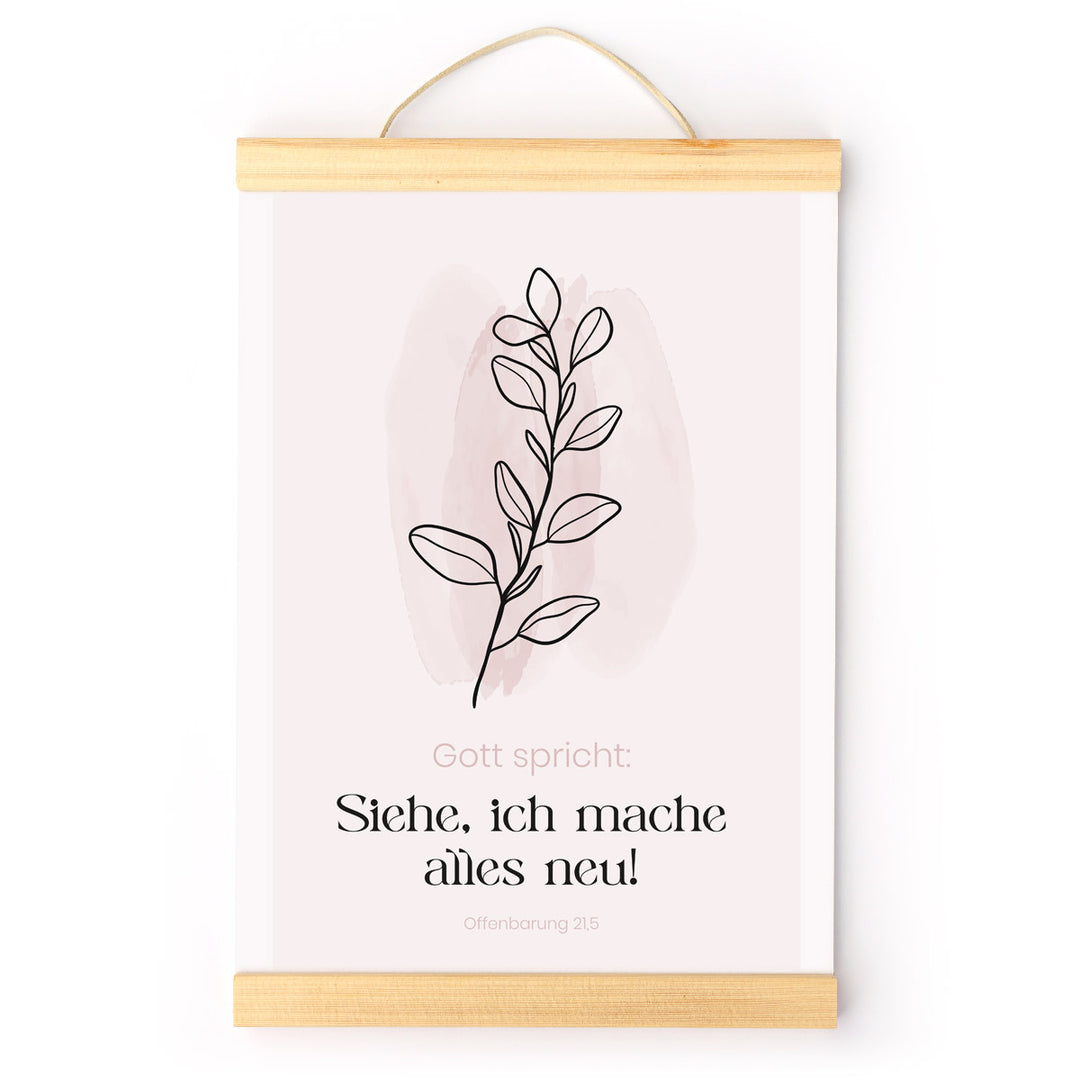 Poster "Jahreslosung 2026" · Pflanzen modern · Bibelvers