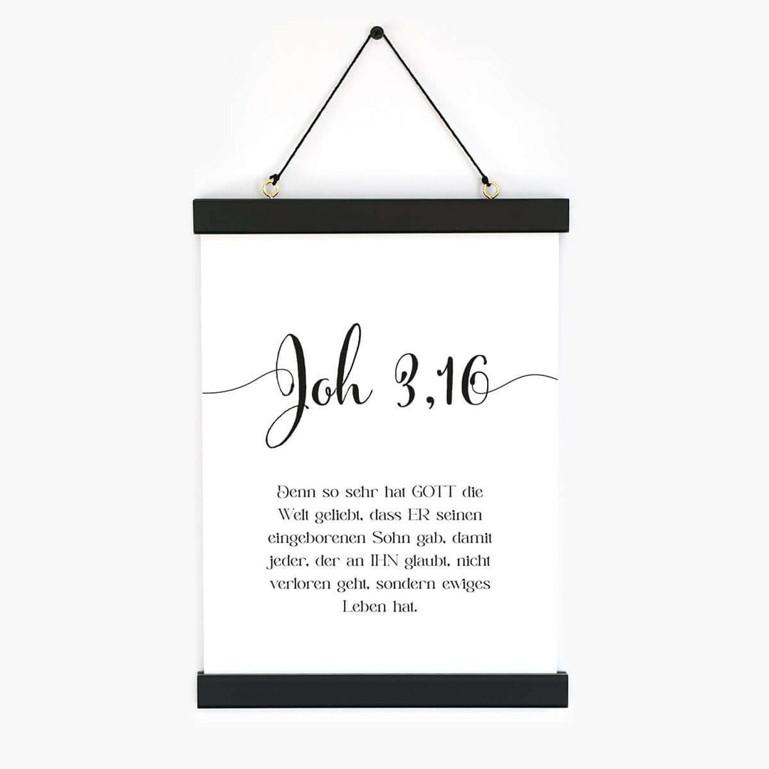 Poster "Johannes 3,16" · Lettering · Bibelvers