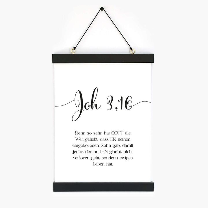 Poster "Johannes 3,16" · Lettering · Bibelvers