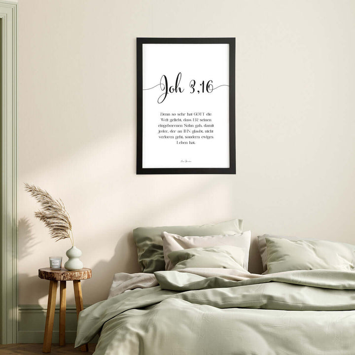 Poster "Johannes 3,16" · Lettering · Bibelvers