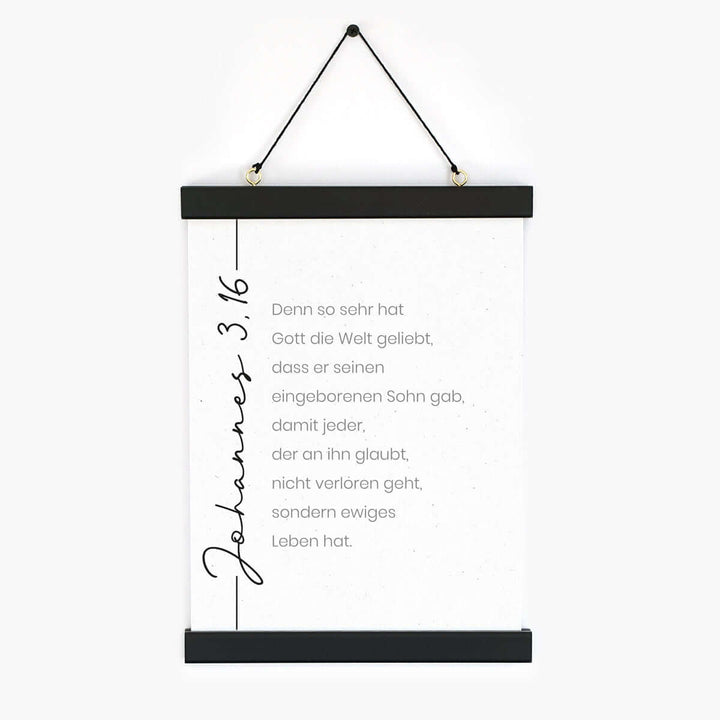 Poster "Johannes 3,16" · s/w · Bibelvers