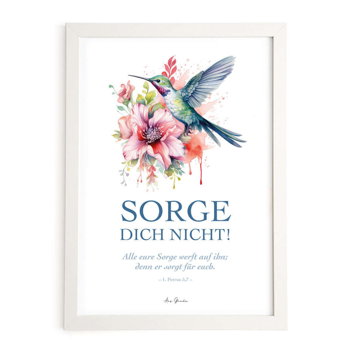 Poster "Sorge dich nicht!" · A4 / A3 · Bibelvers Deutsch