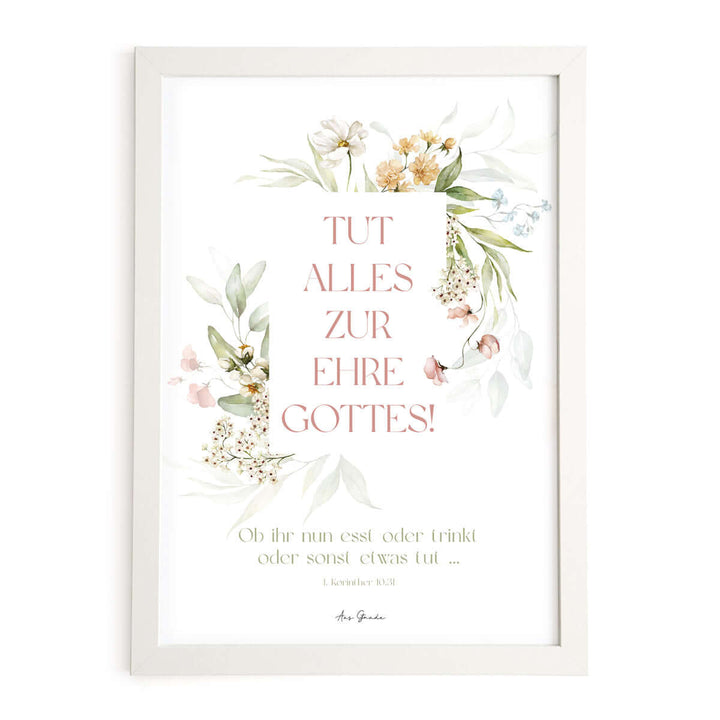 Poster "Tut alles zur Ehre Gottes!" · 1. Korinther 10,31