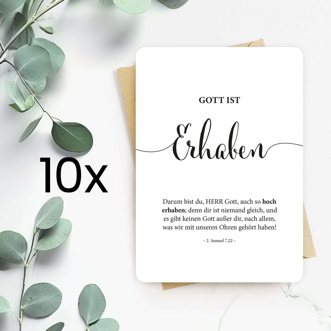 Karte "Gott ist Erhaben" · Lettering · Serie Gottes Wesen – Aus Gnade