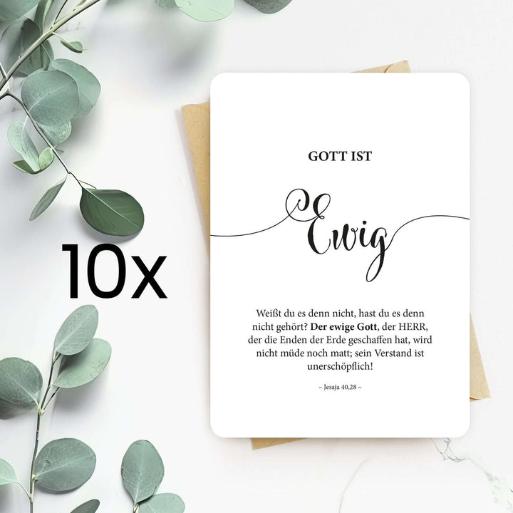 Karte "Gott ist Ewig" · Lettering · Serie Gottes Wesen – Aus Gnade