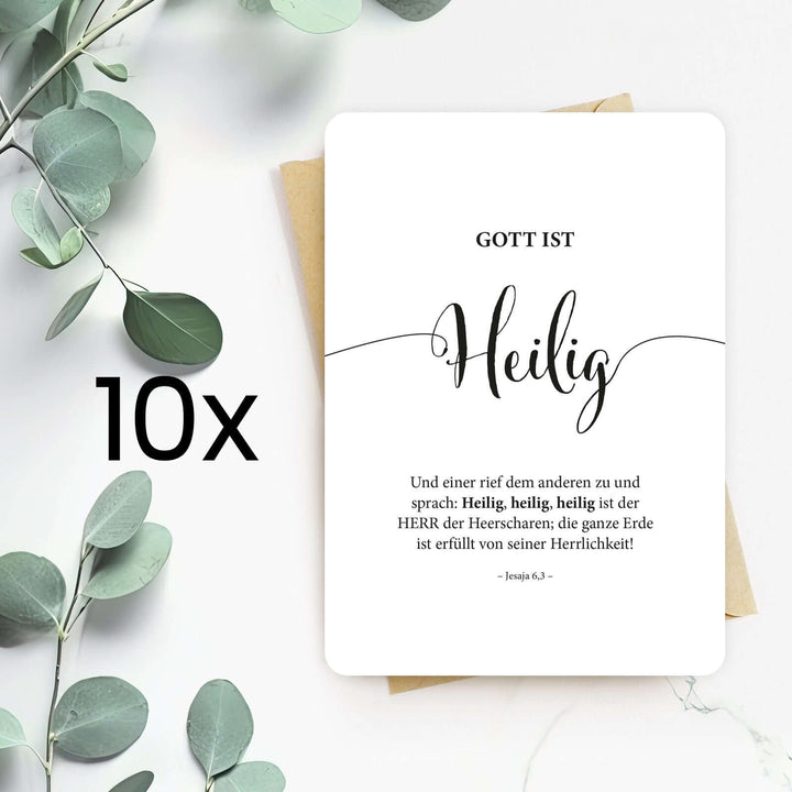 Karte "Gott ist Heilig" · Lettering · Serie Gottes Wesen – Aus Gnade