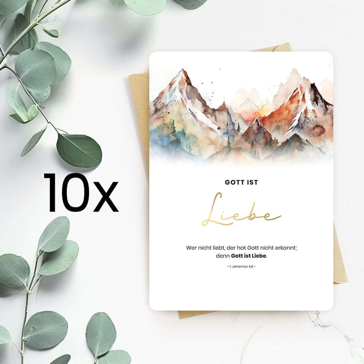 Karte "Gott ist Liebe" · Berge · Serie Gottes Wesen – Aus Gnade