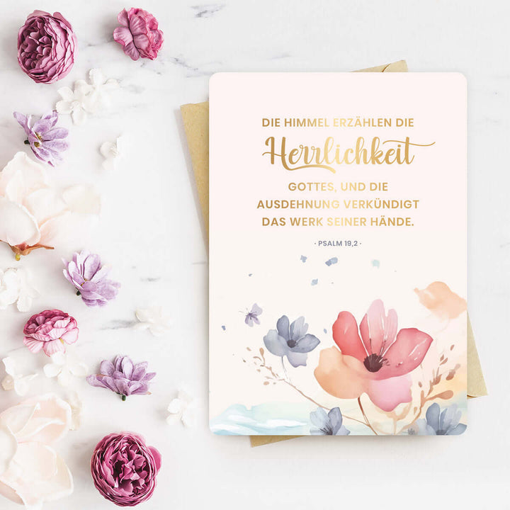 Karte "Herrlichkeit Gottes" · Blumen · Serie Psalmen