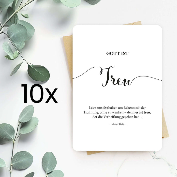 Karte "Gott ist Treu" · Lettering · Serie Gottes Wesen – Aus Gnade